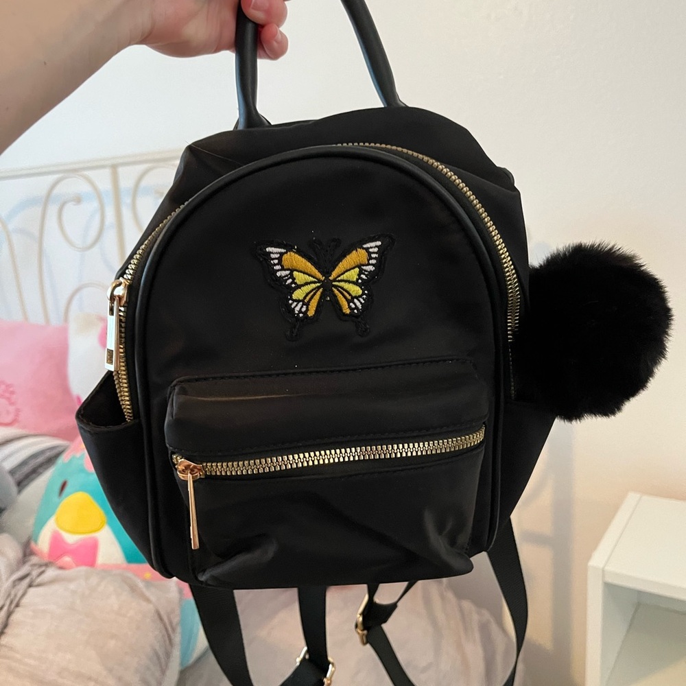 Like dreams butterfly backpack black